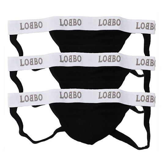 LOBBO Mens Stylish Jockstrap Multi Pack, 3 Pack-LOBBO-ABC Underwear